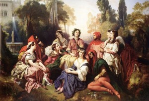 The Decameron, olio su tela del 1937 di Franz Xaver Winterhalter