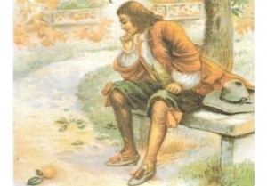 Isaac Newton (Litografia del XIX secolo)